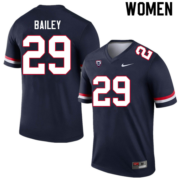 Women #29 Jackson Bailey Arizona Wildcats College Football Jerseys Sale-Navy